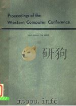 PROCEEDINGS OF THE WESTERN COMPUTER CONFERENCE HELD MARCH 1-3 1955 PDF电子版封面