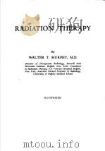 RADIATION THERAPY PDF电子版封面 WALTER T.MURPHY