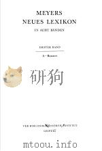 MEYERS NEUES LEXIKON 1 PDF电子版封面