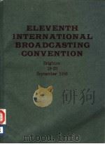 ELEVENTH INTERNATIONAL BROADCASTING CONVENTION PDF电子版封面
