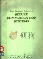SECURE COMMUNICATION SYSTEMS PDF电子版封面