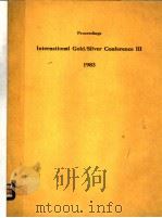 INTERNATIONAL GOLD/SILVER CONFERENCE MAY 1983 PDF电子版封面