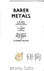 RARER METALS PDF电子版封面 J.DE MENT H.C.DAKE ERIC R.RO