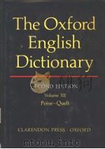 THE OXFORD ENGLISH DICTIONARY SECOND EDITION VOLUME Ⅻ PDF电子版封面 J·A·SIMPSON AND E·S·C·WEINER