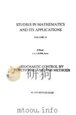 STOCHASTIC CONTROL BY UNCITIONAL ANALYSIS METHODS PDF电子版封面 044486329X