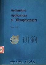AUTOMOTIVE APPLICATIONS OF MICROPROCESSORS PDF电子版封面 PATRICK P.FASANG AND JOHN G.NE