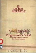 DIGITAL RESEAPCH ACCESS MANAGER PROGRAMMER'S GUIDE PDF电子版封面