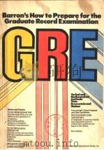 BARRON'S HOW TO PREPARE FOR THE GRADUATE RECORD EXAMINATION PDF电子版封面
