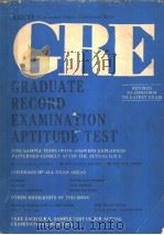 GRADUATE RECORD EXAMINATION APTITUDFE TEST PDF电子版封面