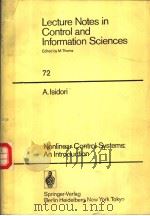 NONLINEAR CONTROL SYSTEMS:AN INTRODUCTION PDF电子版封面 A.ISIDORI
