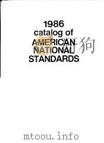 1986 CATALOG OF AMERICAN NATIONAL STANDARDS PDF电子版封面