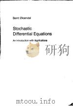 STOCHASTIC DIFFERENTIAL EQUATIONS AN INTRODUCTION WITH APPLICATIOONS PDF电子版封面 038715292X