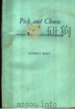 PICK AND CHOOSE PDF电子版封面 LONGMAN