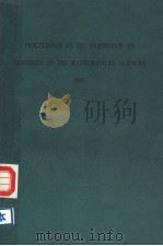 PROCEEDINGS OF THE SYMPOSIUM ON FRONTIERS OF THE MATHEMATICAL SCIENCES 1985 PDF电子版封面