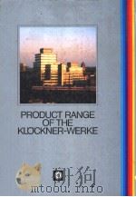 PRODUCT RANGE OF THE DLOCKNER-WERKE（ PDF版）