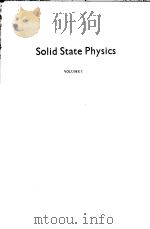 SOLID STATE PHYSICS VOLUME 1 ELECTRONS IN METALS PDF电子版封面 J.F.COCHRAN R.R.HAERING