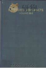 EXTENDED ABSTRACTS VOLUME 88-2 1988 PDF电子版封面