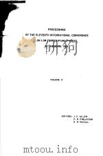 PROCEEDINGS OF THE 11TH INTERNATIONAL CONFERENCE ON LOW TEMPERATURE PHYSICS VOLUME Ⅱ PDF电子版封面 J.F.ALLEN D.M.FINLAYSON D.M.