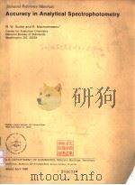 ACCURACY IN ANALYTICAL SPECTROPHOTOMETRY PDF电子版封面 B.W.BURKE R.MAVRODINEANU