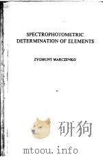 SPECTROPHOTOMETRIC DETER MINATION OFELEMENTS（ PDF版）
