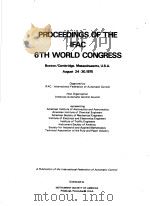 PROCEEDINGS OF THE IFAC 6TH WORLD CONGRESS PART 3 1975 PDF电子版封面 0876642830