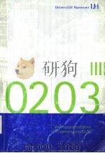 VORLESUNGSVERZEICHNIS WINTERSEMESTER 2002/2003 PDF电子版封面