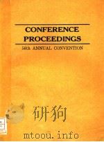 CONFERENCE PROCEEDINGS 56TH ANNUAL CONVENTION PDF电子版封面