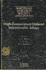 HIGH-TEMPERATURE ORDERED INTERMETALLIC ALLOYS（ PDF版）