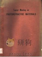 TOPICAL MEETING ON PHOTOREFRACTIVE MATERIALS（ PDF版）