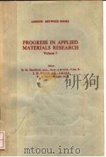 PROGRESS IN APPLIED MATERIALS RESEARCH VOLUME 7 PDF电子版封面