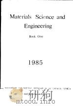 MATERIALS SCIENCE AND ENGINEERING BOOK ONE 1985 PDF电子版封面