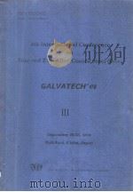 4TH INTERNATIONAL CONFERENCE ON ZINC AND ZINC ALLOY COATED STEEL SHEET GALVATECH'04 Ⅲ PDF电子版封面