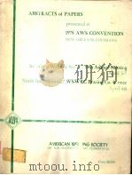 ABSTRACTS OF PAPERS PRESENTED AT AWS 59TH ANNUAL MEETING PDF电子版封面