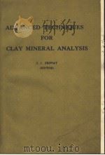 ADCANCED TECHNIQUES FOR CLAY MINERAL ANALYSIS PDF电子版封面 0444420029 J.J.FRIPIAT