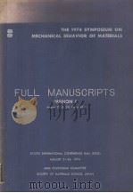 FULL MANUSCRIPTS SESSION Ⅰ PDF电子版封面