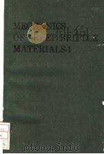 MECHANICS OF CREEP BRITTLE MATERIALS 1（ PDF版）