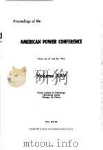 PROCEEDINGS OF THE AMERICAN POWER CONFERENCE VOLUME XXV PDF电子版封面