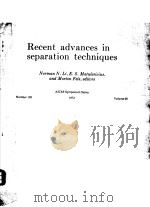 RECENT ADVANCES IN SEPARATION TECHNIQUES（ PDF版）