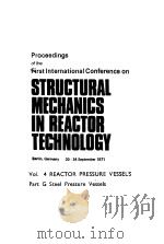 STRUCTURAL MECHANICS IN REACTOR TECHNOLOGY VOLUME 4     PDF电子版封面     