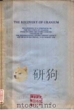 THE RECOVERY OF URANIUM PDF电子版封面