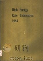 HIGH ENERGY RATE FABRICATION 1984 PDF电子版封面