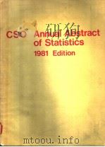 CSO ANNUAL ABSTRACT OF STATISTICS 1981 EDITION PDF电子版封面 0116307757 ETHEL LAWRENCE