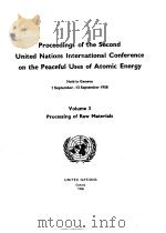 PROCEEDINGS OF THE SECOND UNITED NATIONS INTERNATIONAL CONFERENCE ON THE PEACEFUL USES OF ATOMIC ENE PDF电子版封面