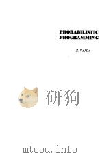 PROBABILISTIC PROGRAMMING PDF电子版封面 S.VAJDA