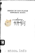 DESIGN OF NON-PLANAR CONCRETE ROOFS PDF电子版封面 J.S.TERRINGTON F.H.TURNER