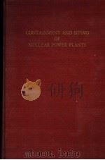CONTAINMENT AND SITING OF NUCLEAR POWER PLANTS PDF电子版封面