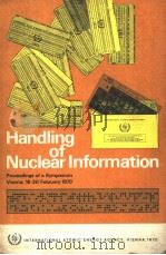 HANDLING OF NUCLEAR INFORMATION PDF电子版封面