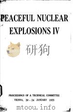 PEACEFUL NUCLEAR EXPLOSIONS 4 PDF电子版封面