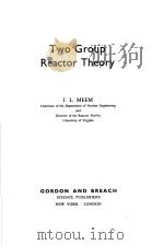 TWO GROUP REACTOR THEORY PDF电子版封面 J.L.MEEM