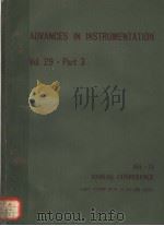 ADVANCES IN INSTRUMENTATION VOL.29 PART 3 1974 PDF电子版封面